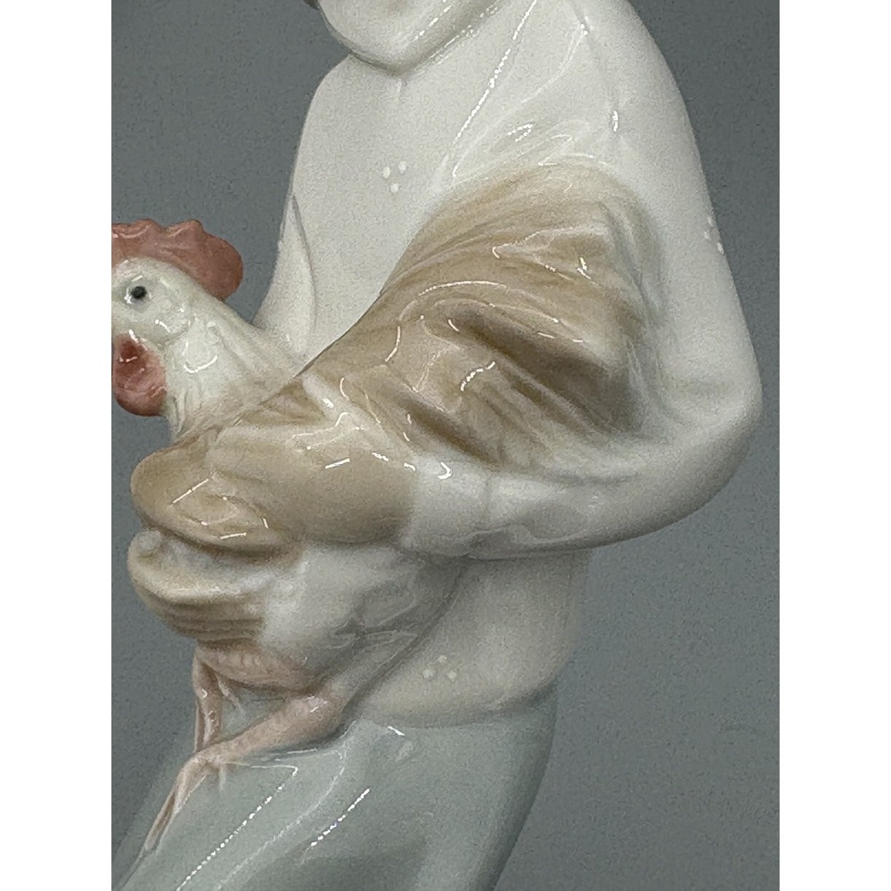 Vintage Lladro Figurine Shepherdess with Rooster 2001 Retired 4677 Made in Spain - Picture 16 of 16